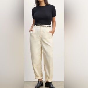 Everlane|Cream Lyocell Super Soft chino pants,casual relaxed style•••NWT,size 10
